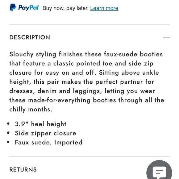 Slouchy Pointed Toe Booties Cognac 7.5 - Picture 7 of 7